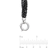 Thumbnail Image 2 of Onyx Bead Multi-Strand Necklace with Sterling Silver Clasp - 20"