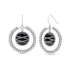 Thumbnail Image 1 of Onyx and Freshwater Cultured Pearl Edge Wire Drop Earrings in Sterling Silver