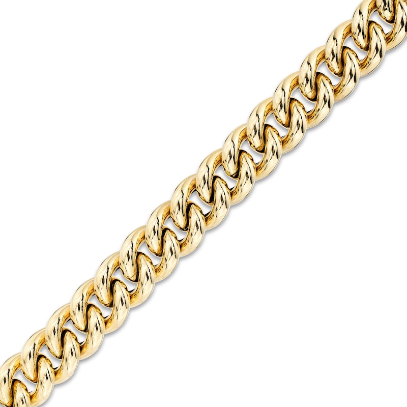 Main Image 1 of Italian Gold 4.0mm Curb Chain Bracelet in Hollow 14K Gold – 8.5"