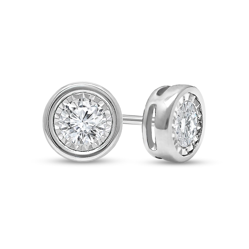 Main Image 1 of 1/3 CT. T.W. Diamond Solitaire Stud Earrings in 14K White Gold