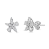 Thumbnail Image 0 of 1/15 CT. T.W. Diamond Flower Stud Earrings in 14K White Gold