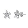 Thumbnail Image 1 of 1/15 CT. T.W. Diamond Flower Stud Earrings in 14K White Gold
