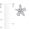 Thumbnail Image 1 of 1/15 CT. T.W. Diamond Flower Stud Earrings in 14K White Gold
