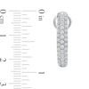 Thumbnail Image 2 of 3/4 CT. T.W. Diamond Hoop Earrings in 10K White Gold