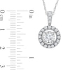 Thumbnail Image 2 of 1/10 CT. T.W. Diamond Frame Pendant in 14K White Gold