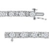 Thumbnail Image 1 of 3 CT. T.W. Baguette and Round Diamond Alternating Line Bracelet in 14K White Gold – 7.5"