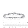 Thumbnail Image 2 of 3 CT. T.W. Baguette and Round Diamond Alternating Line Bracelet in 14K White Gold – 7.5"