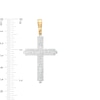 Thumbnail Image 1 of Men's 1-1/4 CT. T.W. Certified Lab-Created Diamond Cross Necklace Charm in 14K Gold (F/SI2)