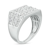 Thumbnail Image 3 of Men's 2-1/2 CT. T.W. Certified Lab-Grown Diamond Triple Row Ring in 14K White Gold (F/SI2)