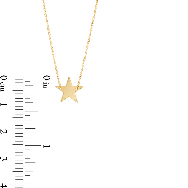 Main Image 4 of Mini Star Disc Necklace in 14K Gold