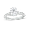 Thumbnail Image 1 of Vera Wang Love Collection 1-7/8 CT. T.W. Certified Oval Diamond Split Shank Engagement Ring in 14K White Gold (I/SI2)