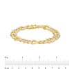 Thumbnail Image 4 of Men's 1-1/2 CT. T.W. Diamond Figaro Chain Bracelet in 10K Gold – 8.5"