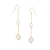 Thumbnail Image 1 of EFFY™ Collection Freshwater Cultured Pearl and Clover-Shaped Mother-of-Pearl Drop Earrings in 14K Gold