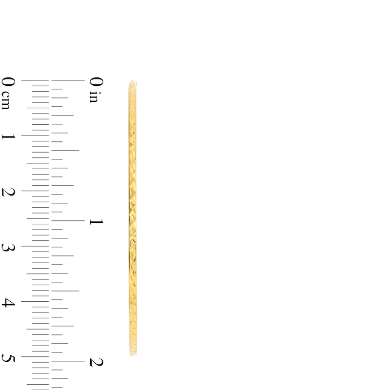 Main Image 3 of 50.0mm Diamond-Cut Continuous Tube Hoop Earrings in 10K Gold