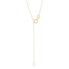 Thumbnail Image 3 of Cursive "Love" with Long Stem Rose Rope-Textured Heart Pendant in 10K Tri-Tone Gold