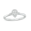 Thumbnail Image 0 of 1/6 CT. T.W. Pear-Shaped Multi-Diamond Frame Promise Ring in 10K White Gold