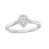 Thumbnail Image 1 of 1/6 CT. T.W. Pear-Shaped Multi-Diamond Frame Promise Ring in 10K White Gold