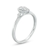 Thumbnail Image 2 of 1/6 CT. T.W. Pear-Shaped Multi-Diamond Frame Promise Ring in 10K White Gold