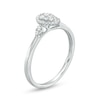 Thumbnail Image 3 of 1/6 CT. T.W. Pear-Shaped Multi-Diamond Frame Promise Ring in 10K White Gold