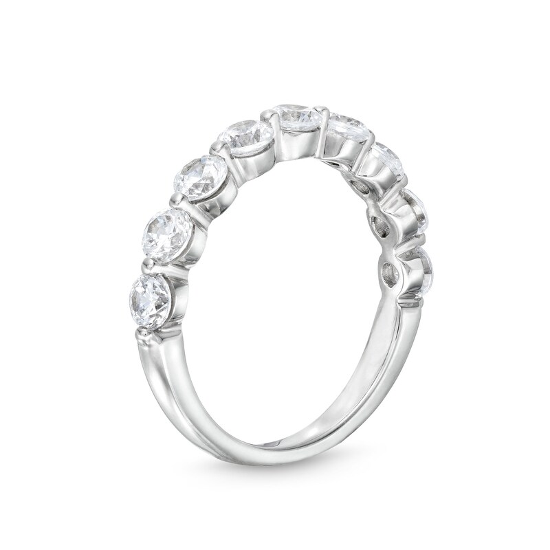 Main Image 3 of 1-1/2 CT. T.W. Diamond Nine Stone Band in 14K White Gold (I/I2)
