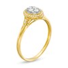 Thumbnail Image 2 of 1/5 CT. T.W. Multi-Diamond Oval Frame Vintage-Style Promise Ring in 10K Gold