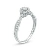 Thumbnail Image 2 of 1/4 CT. T.W. Diamond Frame Twist Shank Promise Ring in 10K White Gold