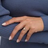 Thumbnail Image 2 of 1/5 CT. T.W. Diamond Square Frame Scallop Shank Vintage-Style Promise Ring in 10K White Gold