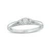 Thumbnail Image 1 of 1/10 CT. T.W. Diamond Three Stone Promise Ring in 10K White Gold