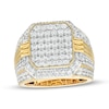 Thumbnail Image 1 of 3-1/3 CT. T.W. Certified Square-Shaped Lab-Grown Multi-Diamond Frame Ring in 14K Gold (F/SI2)