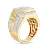 Thumbnail Image 3 of 3-1/3 CT. T.W. Certified Square-Shaped Lab-Grown Multi-Diamond Frame Ring in 14K Gold (F/SI2)