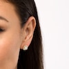 Thumbnail Image 2 of 1/2 CT. T.W. Cushion-Shaped Multi-Diamond Frame Vintage-Style Stud Earrings in 10K Gold