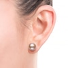 Thumbnail Image 1 of 11.0-12.0mm Pink Cultured Freshwater Pearl Stud Earrings in 14K Gold