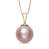 Thumbnail Image 1 of 11.0-12.0mm Pink Freshwater Cultured Pearl Pendant in 14K Gold