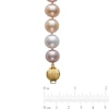 Thumbnail Image 1 of 10.5-12.5mm Multi-Color Cultured Freshwater Pearl Strand Necklace with 14K Gold Clasp 