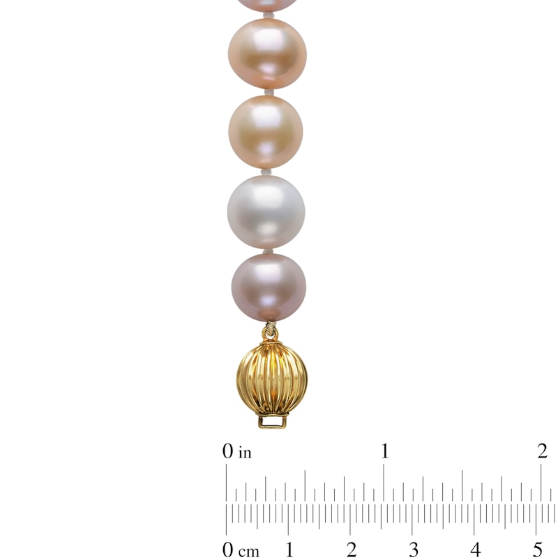 Main Image 2 of 10.5-12.5mm Multi-Color Freshwater Cultured Pearl Strand Necklace with 14K Gold Clasp 