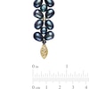 Thumbnail Image 4 of 3.0-7.0mm Oval and Baroque Dyed Black Freshwater Cultured Pearl Strand Bracelet with 14K Gold Clasp