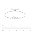 Thumbnail Image 3 of 1/4 CT. T.W. Diamond Cursive "bride" Bolo Bracelet in Sterling Silver – 9.5"