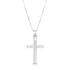 Thumbnail Image 1 of Barrel Cross Pendant in 14K White Gold
