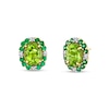 Thumbnail Image 1 of Oval Peridot, Tsavorite and 1/4 CT. T.W. Diamond Frame Stud Earrings in 10K Gold