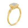 Thumbnail Image 2 of 1/4 CT. T.W. Multi-Diamond Square Frame Twist Shank Promise Ring in 10K Gold