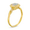 Thumbnail Image 3 of 1/4 CT. T.W. Multi-Diamond Square Frame Twist Shank Promise Ring in 10K Gold