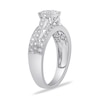 Thumbnail Image 2 of 1/2 CT. T.W. Multi-Diamond Vintage-Style Triple Row Ring in 10K White Gold