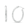 Thumbnail Image 1 of 23.0mm Tube Hoop Earrings in 14K White Gold