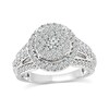Thumbnail Image 1 of 1 CT. T.W. Multi-Diamond Frame Split Shank Engagement Ring in 14K White Gold
