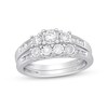 Thumbnail Image 1 of 1/2 CT. T.W. Diamond Three Stone Bridal Set in 10K White Gold