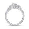 Thumbnail Image 3 of 1/2 CT. T.W. Diamond Three Stone Bridal Set in 10K White Gold