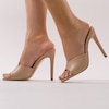 Thumbnail Image 2 of Diamond Accent Three Stone Pointed Frame Anklet in Sterling Silver and 10K Rose Gold - 10"