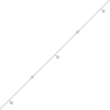 Thumbnail Image 1 of 1/10 CT. T.W. Five Stone Station Anklet in Sterling Silver - 10"