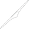 Thumbnail Image 0 of 1/20 CT. T.W. Diamond Bar Double Strand Anklet in Sterling Silver - 10"