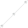 Thumbnail Image 1 of 1/20 CT. T.W. Diamond Triple Butterfly Anklet in Sterling Silver - 10"